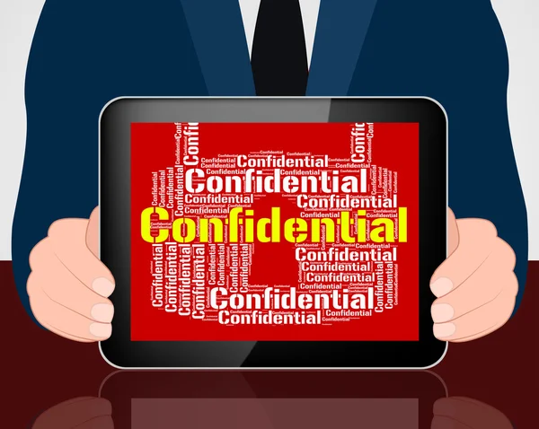 Confidential Lock Means Restricted Words And Forbidden — Stock Photo, Image