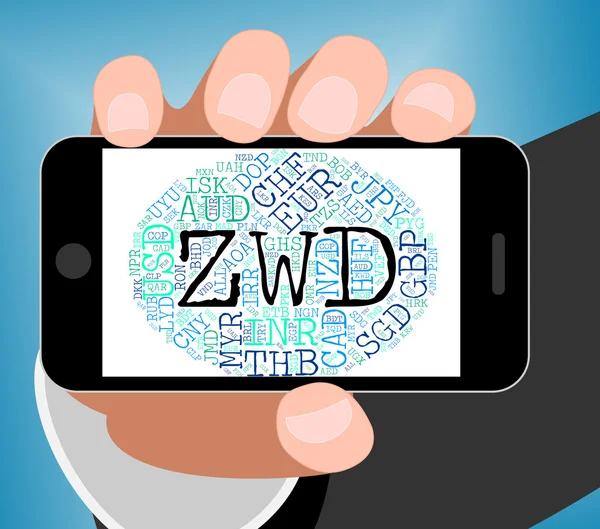 ZWD valuta visar Forex Trading och Dollar — Stockfoto