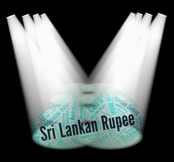 Sri Lanka Rupisi Döviz ve banknot gösterir — Stok fotoğraf