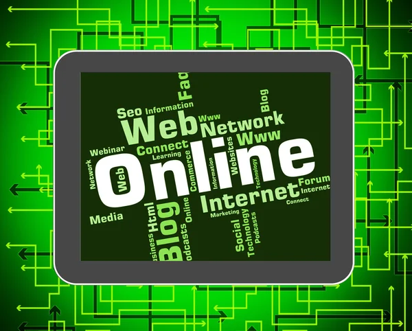 Online Word Shows World Wide Web And Websites — Stock Photo, Image