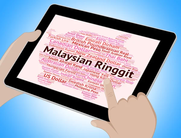 Ringgit malezyjski pokazuje waluty obcej i Forex — Zdjęcie stockowe