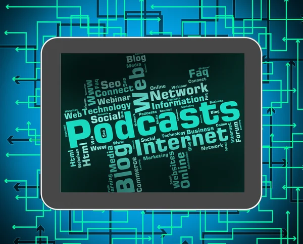 Podcast Word Shows Webcast Podcasts And Streaming — Stock Photo, Image