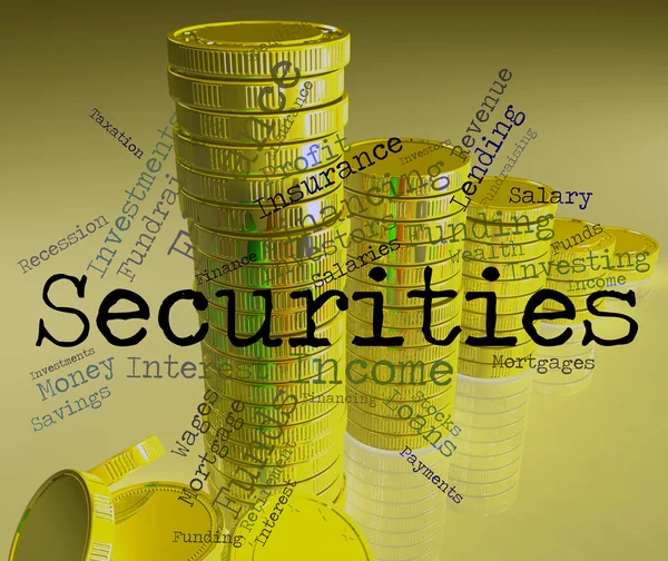 Securities Word Indicates Bad Debt And Arrears — Stock Photo, Image