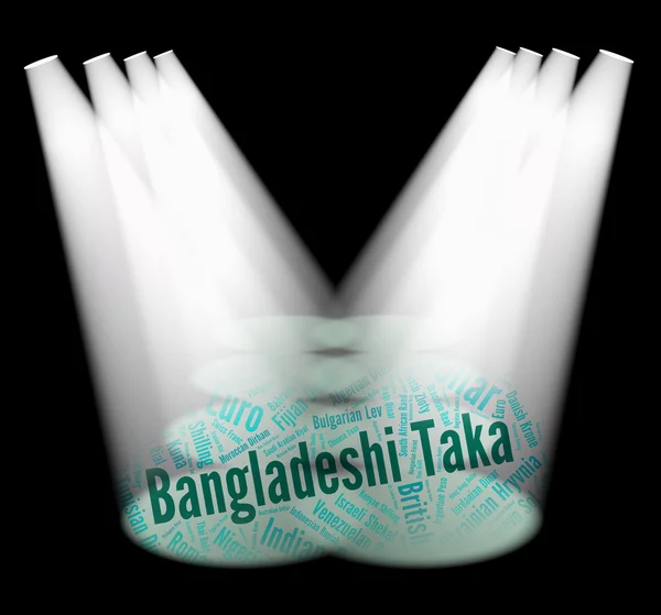 Bangladeshi Taka Represents Foreign Exchange And Coinage — Stock Photo, Image
