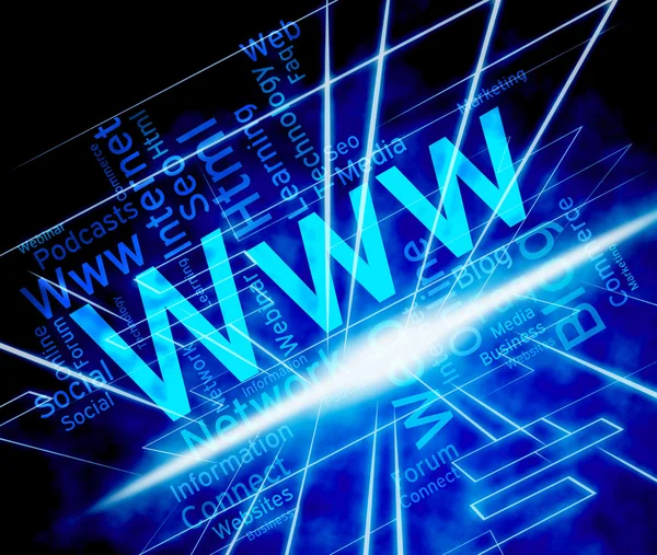Palabra de Www significa World Wide Web e Internet —  Fotos de Stock