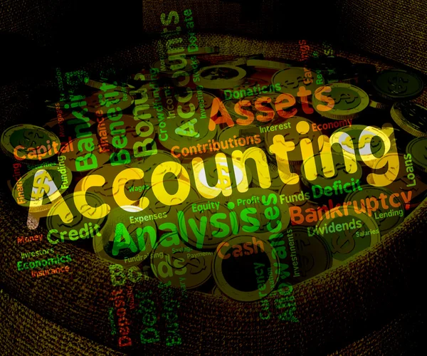 Accounting Words Represents Balancing The Books And Accountant — Stock Photo, Image