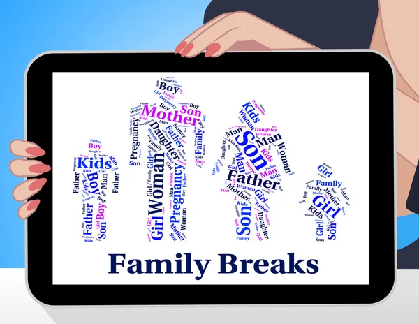 Family Breaks Shows Go On Leave And Families — Stock Photo, Image