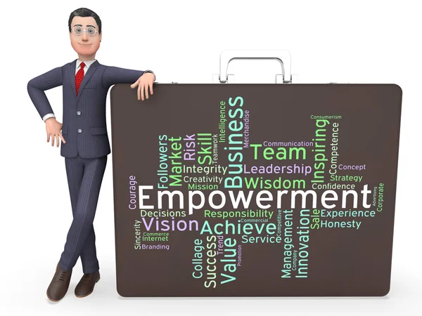 Empowerment-Wörter zeigen Ansporn und Ermächtigung an — Stockfoto