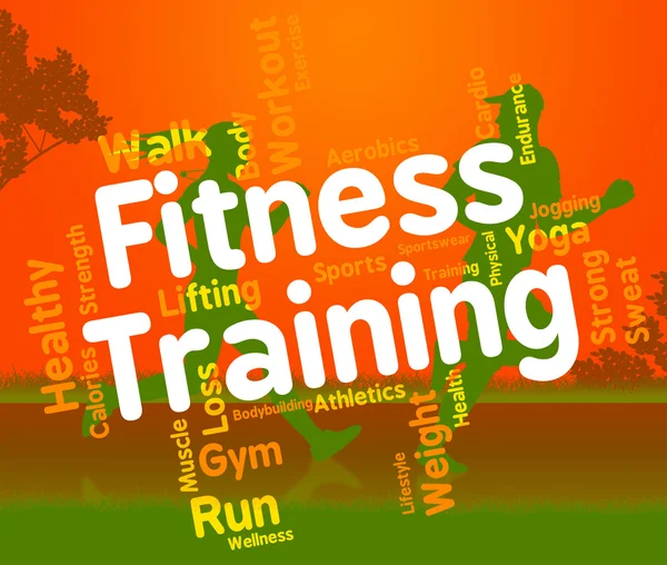 Fitness Training Mostra l'attività fisica e l'esercizio fisico — Foto Stock