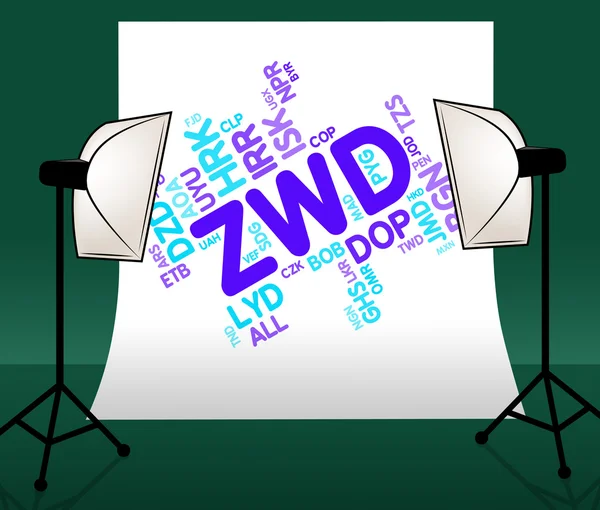 Zwd Currency Represents Forex Trading And Broker — Stock Photo, Image