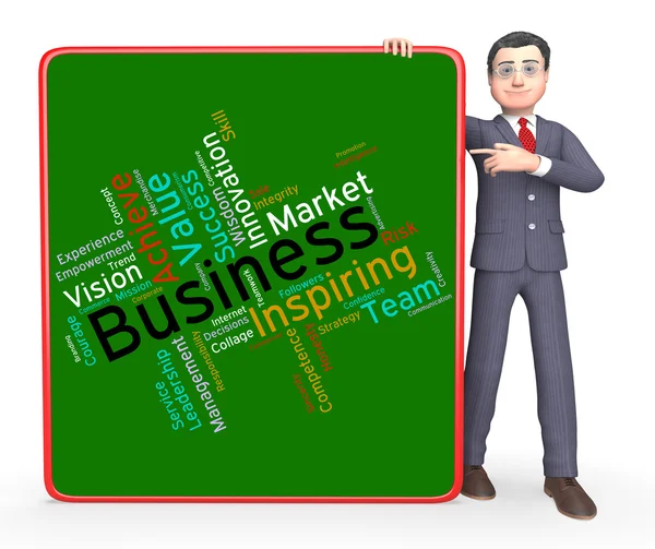 Mots d'affaires signifie importer la vente et l'exportation — Photo