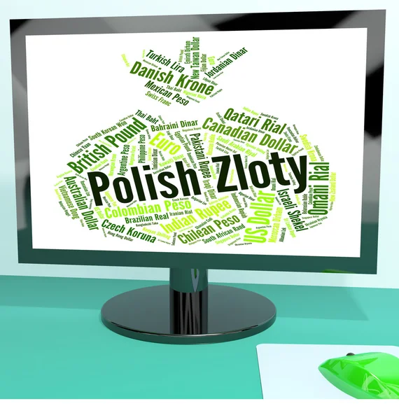 Polonya Zlotisi yabancı para ve banknot gösterir — Stok fotoğraf