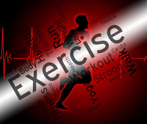 Parole di esercizio significa mettersi in forma ed esercitarsi — Foto Stock