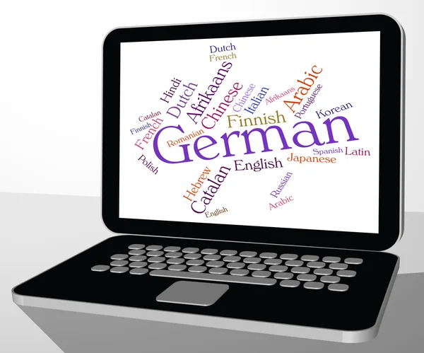 German Language Means Word Words And Text — Stock Photo, Image