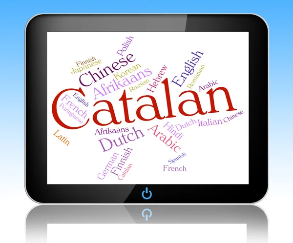 Каталонский язык означает речь, линго и слово — стоковое фото
