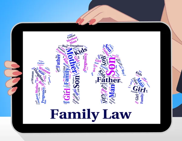 Family Law Represents Blood Relation And Attorney — Stock Photo, Image