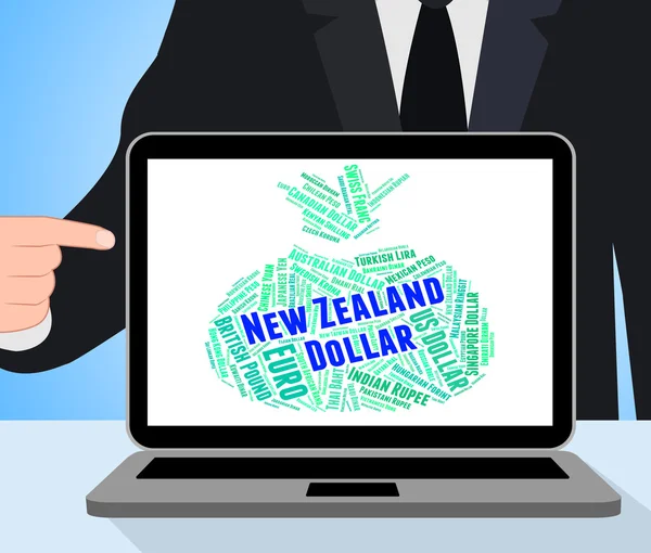 Nieuw-Zeelandse Dollar betekent wereldwijde handel en munt — Stockfoto