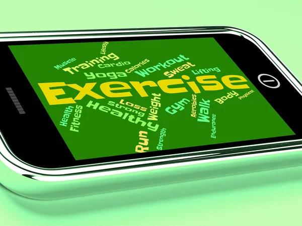Exercise Words Means Get Fit And Exercised — Stock Photo, Image