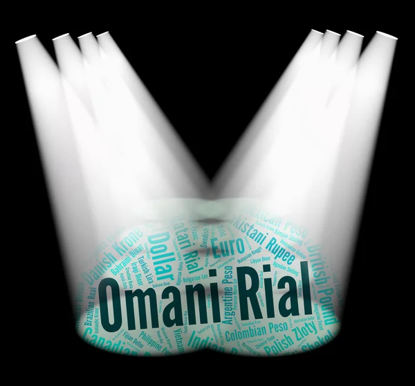 Omani Rial Means Foreign Exchange And Currency — Stock Photo, Image