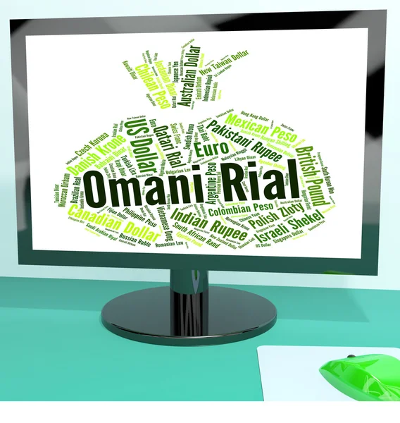Ománský Rial označuje Forex obchodování a bankovek — Stock fotografie