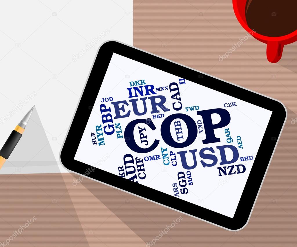 Cop Currency Represents Exchange Rate And Coin Stock Photo - 