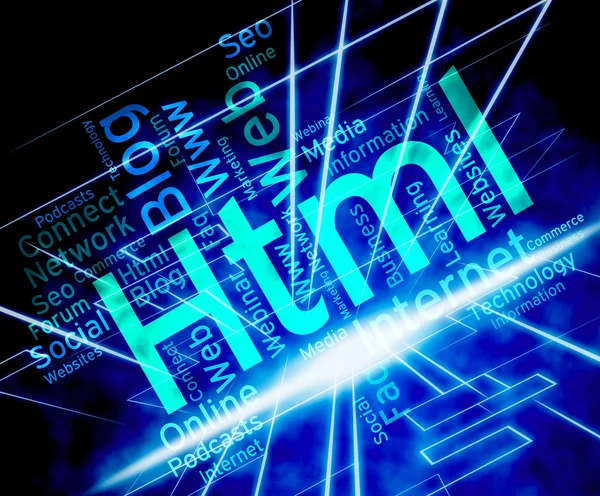 Html Word Represents World Wide Web And Words — Stock Photo, Image