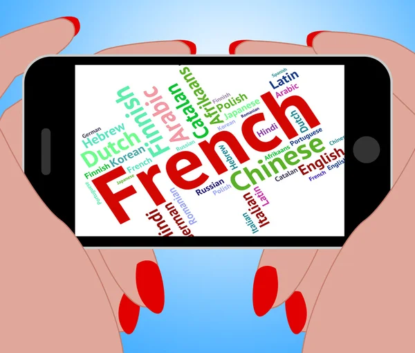 Idioma Francés Indica Lingo Traducir Y Dialecto — Foto de Stock