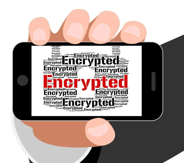Encrypted Word Means Code Security And Words — Stock Photo, Image
