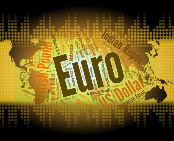 Euro Currency Represents Exchange Rate And Coin — Stock Photo, Image