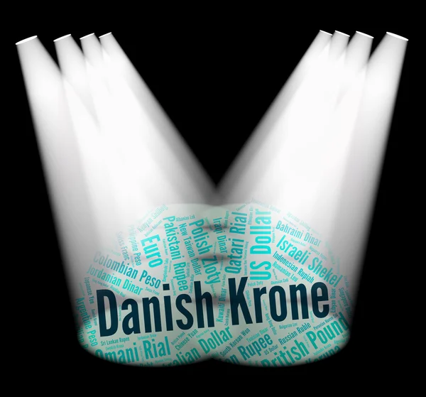 Danimarka Kronu Döviz ve banknot temsil eder — Stok fotoğraf
