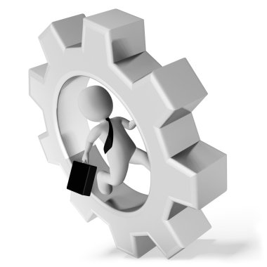 Ampul gösterilen adam düşünün ve 3d render güç