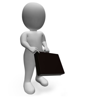 Ampul gösterilen adam düşünün ve 3d render güç