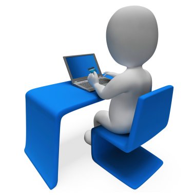 Kredi kartı World Wide Web gösterir ve 3d render satın aldı