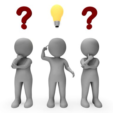 Düşünce ampul temsil düşünmek hakkında o ve komplikasyon 3d 