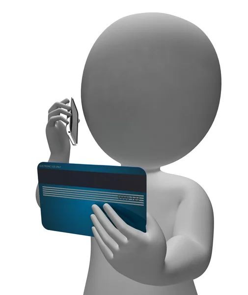 Creditcard handel lening en schuld vertegenwoordigt 3D-Rendering — Stockfoto