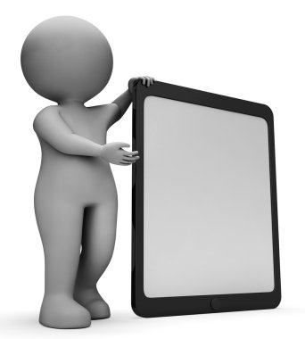 Karakter işareti anlamına gelir metin alanı ve boş 3d render