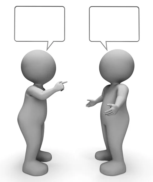 Speech Bubble Indicates Copy Space And Chat 3d Rendering — Stock Photo, Image