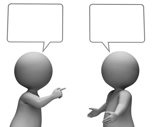 Speech Bubble Means Copy Space And Blank 3d Rendering — Stock Photo, Image