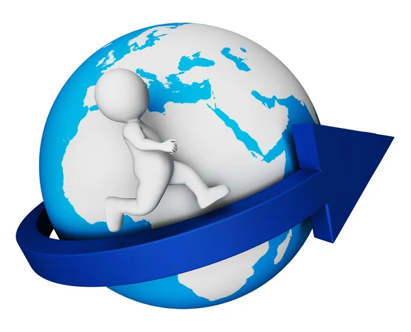 Worldwide Globe Means Render Globally And Globalisation 3d Rende — Stock Photo, Image