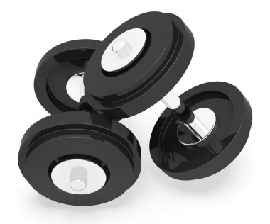 Egzersiz spor salonu çalışma dışarı gösterir ve 3d render egzersizleri