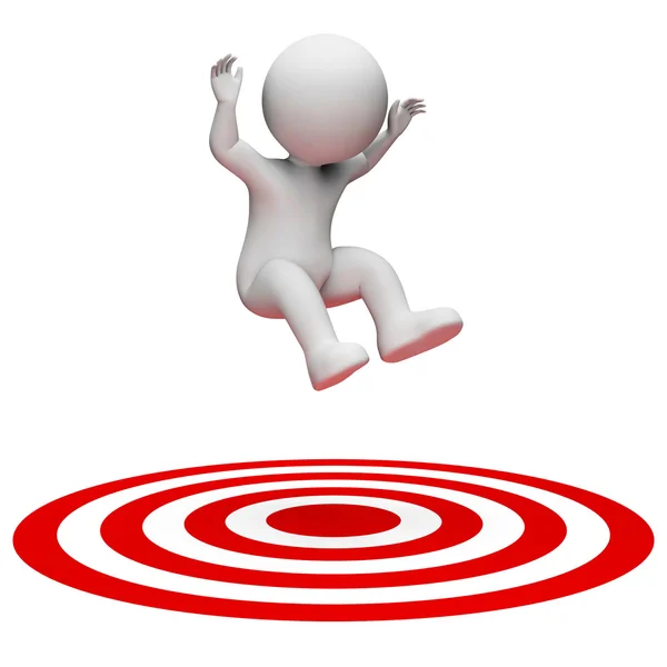 Success Target Indicates Aiming Man And Illustration 3d Renderin — Stock Photo, Image