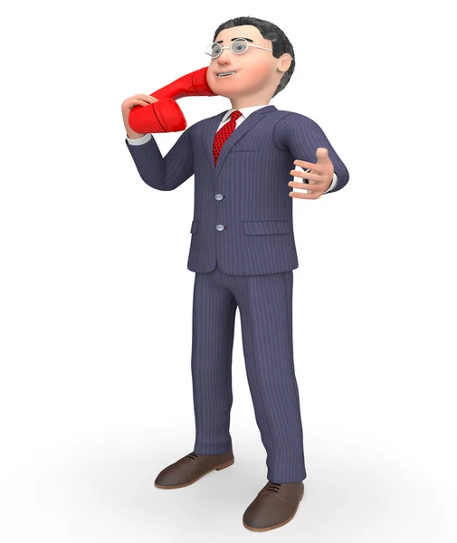 Talking Phone Indicates Call Us And Calling 3d Rendering — Stock Photo, Image