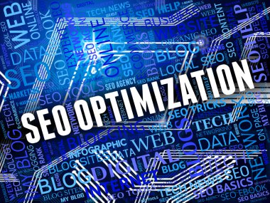 Arama motorları ve Internet SEO Optimizasyon gösterir 