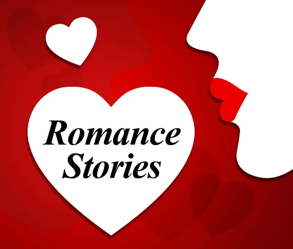Storie romantiche significa Romanticismo Fictional e Cuore — Foto Stock