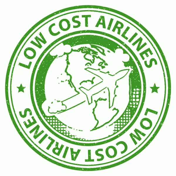 Low Cost Airlines Rappresenta Volo Aeroplano ed economico — Foto Stock
