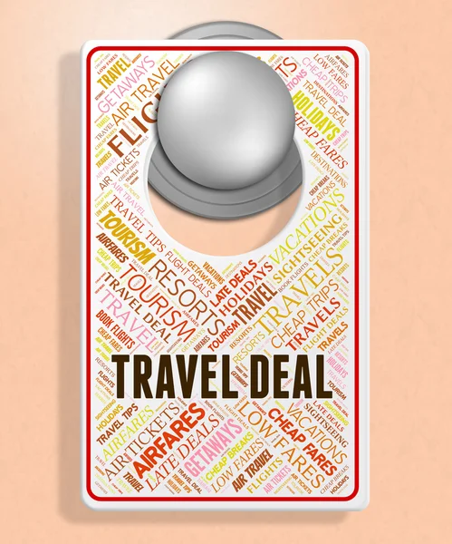 旅游交易表明促进便宜货和销售 — 图库照片