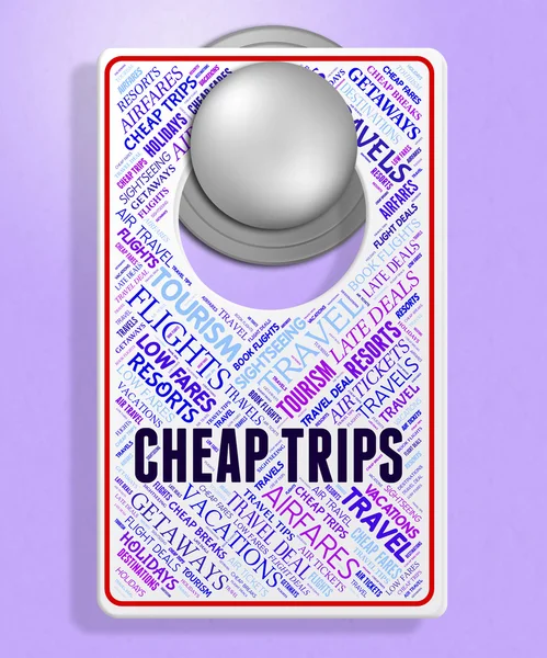 Дешеві поїздки означає низька вартість і дошка — стокове фото