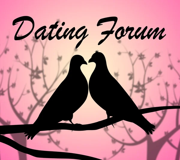 Forum dating sosyal medya ve konferans temsil eder — Stok fotoğraf