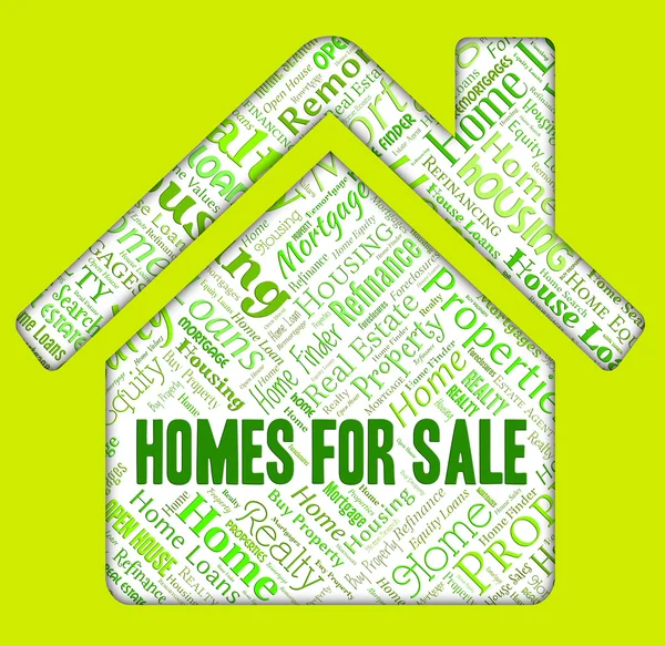 Homes For Sale Indicates Residence Selling And House — Stock Photo, Image