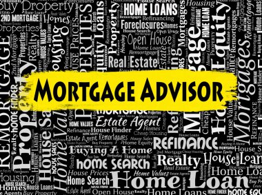 Emlak ve tavsiye Mortgage Danışmanı gösterir 